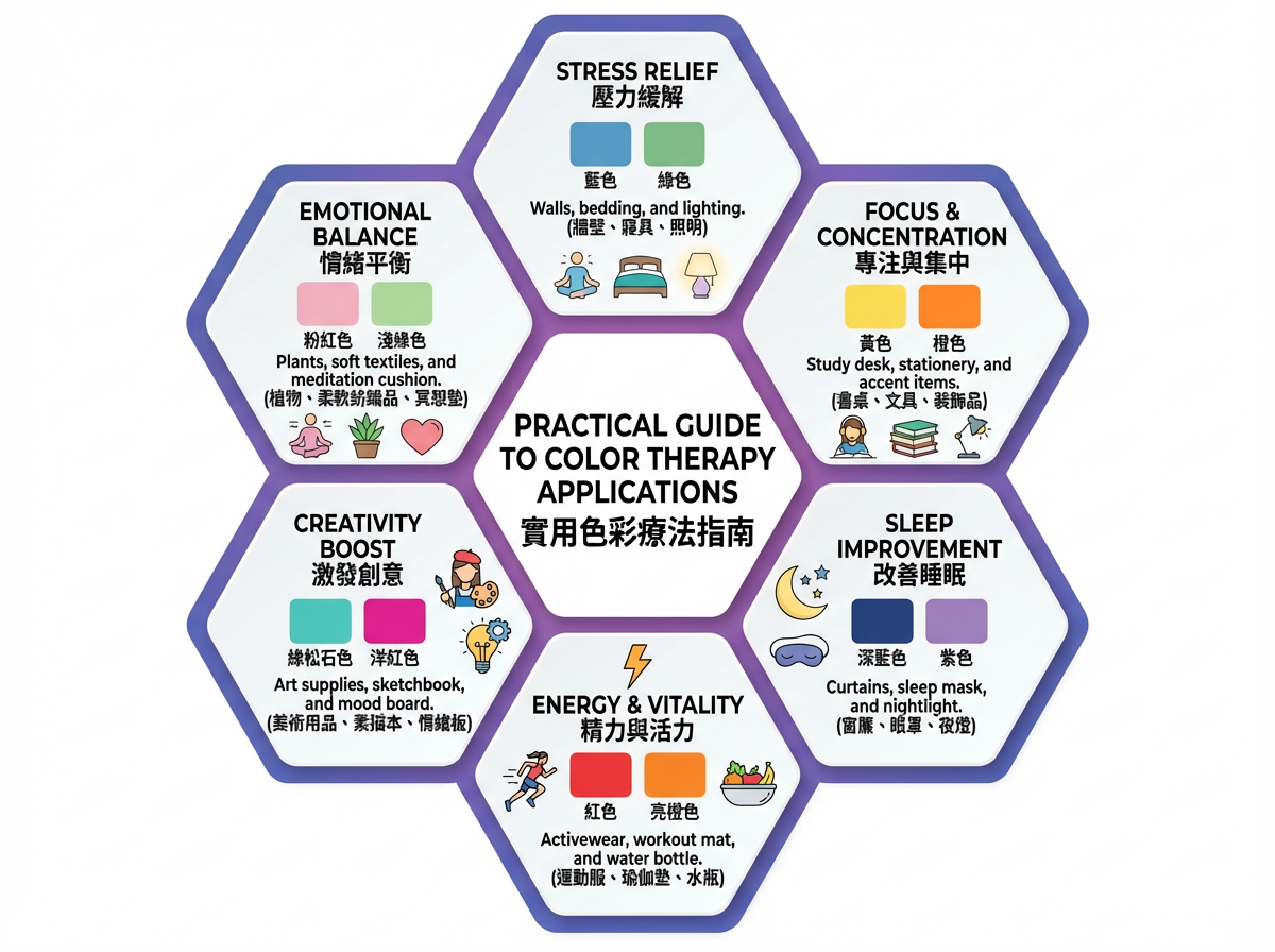 色彩療法應用指南 - 六種生活場景的顏色建議