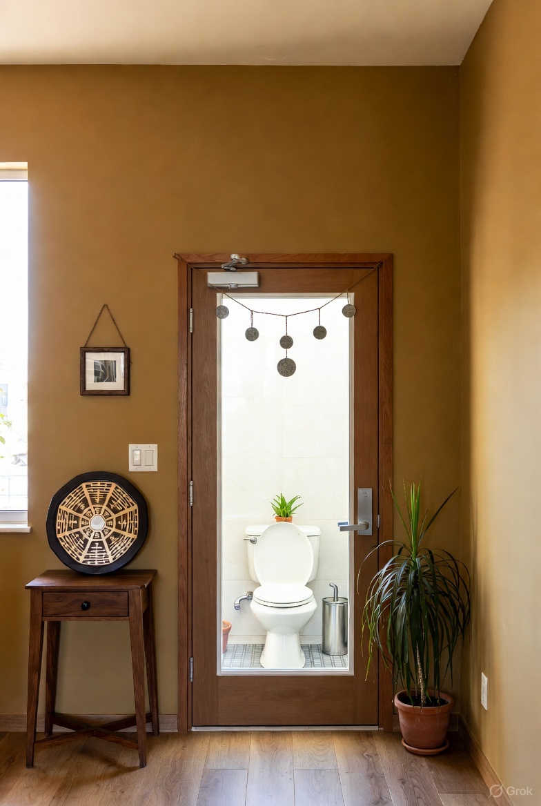 大門對廁所門風水化解｜放屏風掛門簾五帝錢最有效