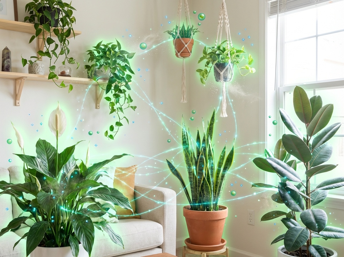 綠色植物提升空間能量的科學原理 - 展示植物如何改善室內氣場