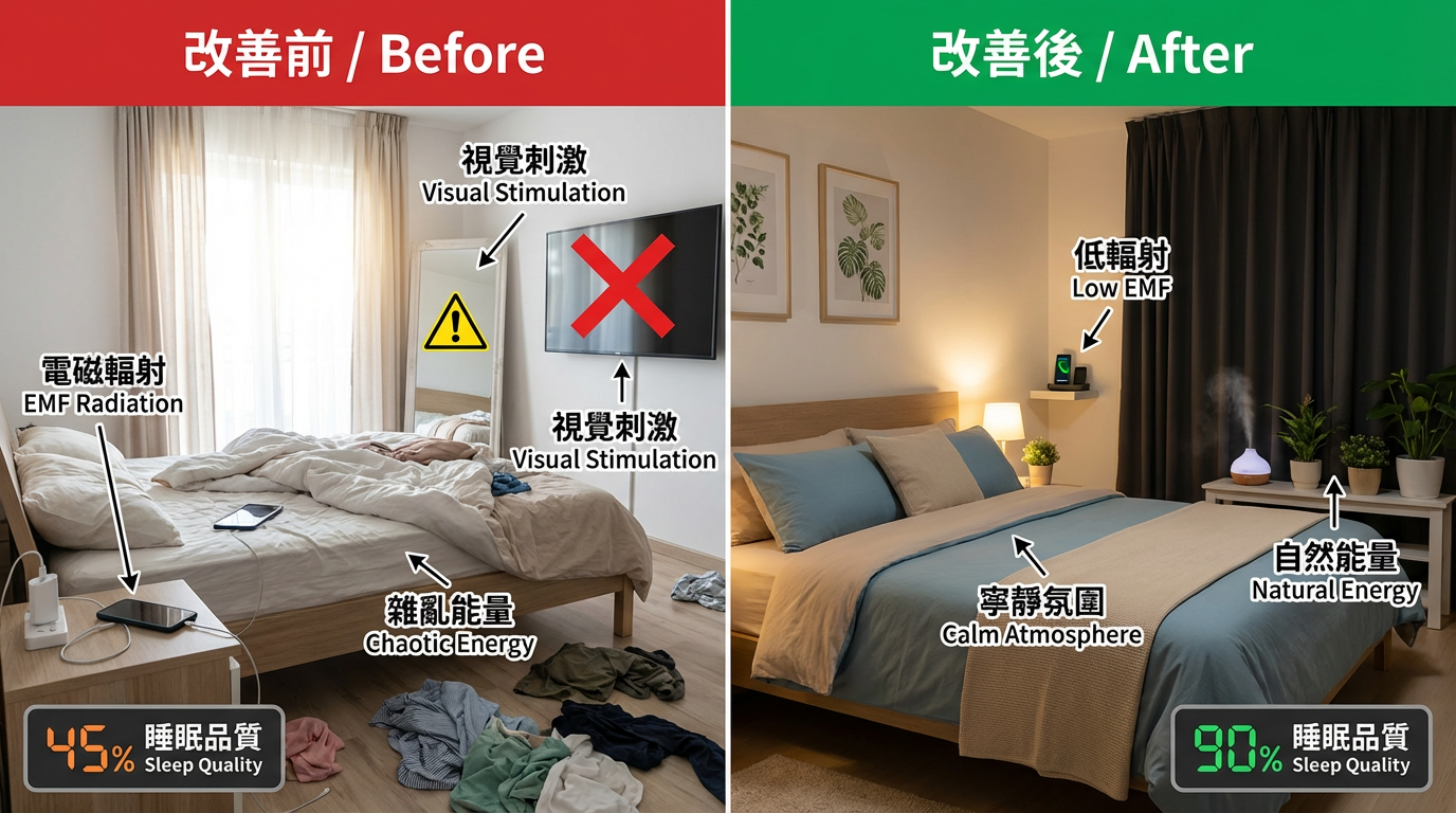 財位禁忌對照圖 - 正確布局與錯誤示範對比